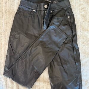 Express Black Faux Leather Pants